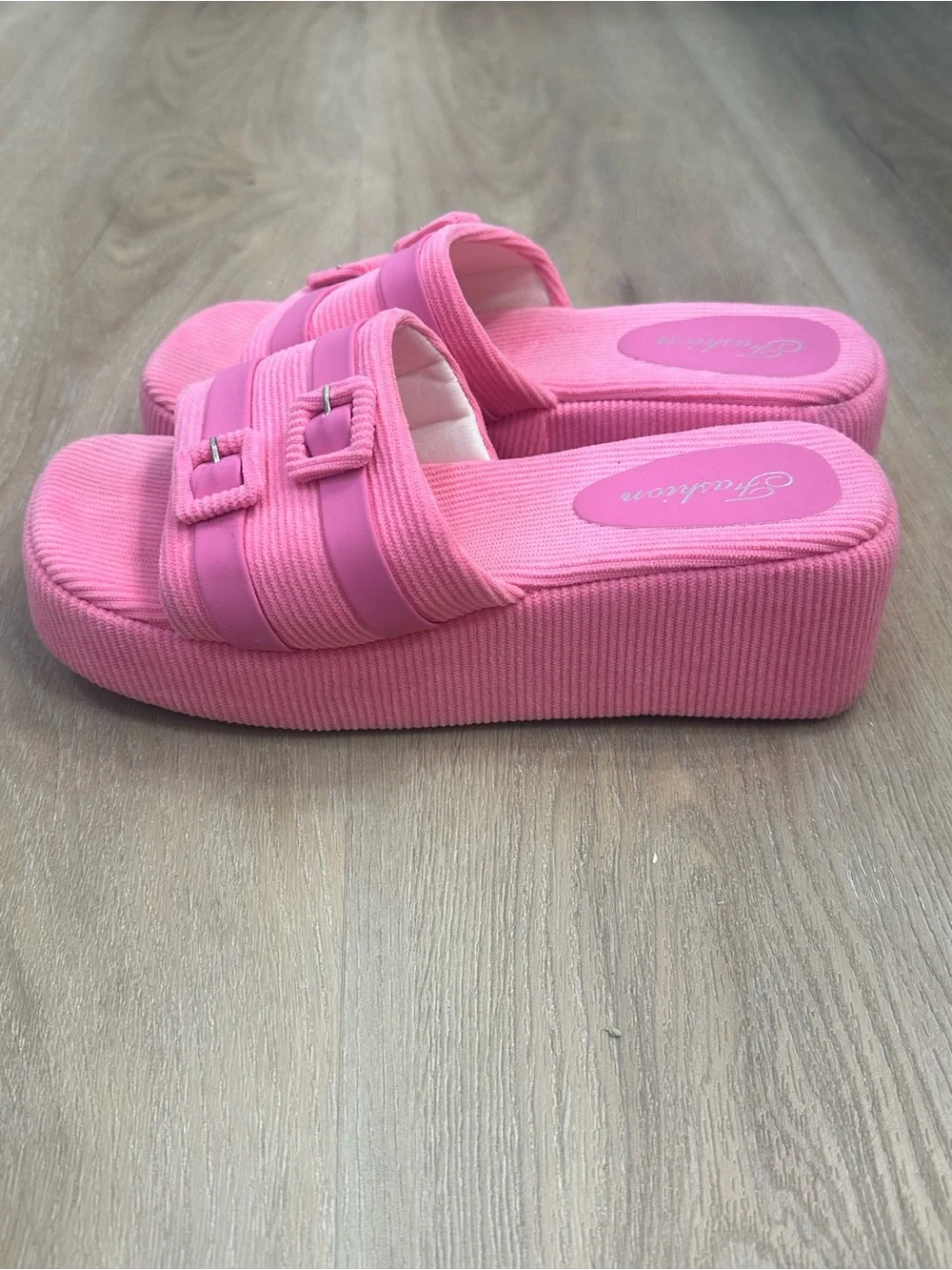 Fashion Pink Platform Slide Sandals for Women